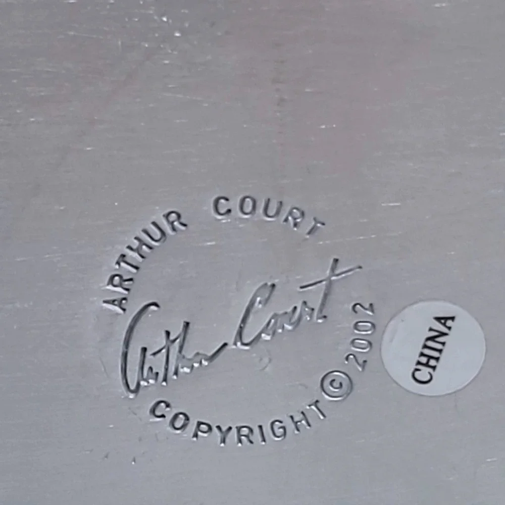 Vintage Arthur Court Grape Vine Wine Chiller Silver Aluminum Bottle Holder Vase